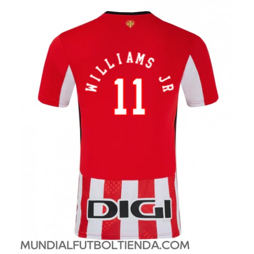 Camiseta Athletic Bilbao Nico Williams #11 Primera Equipación Replica 2024-25 mangas cortas